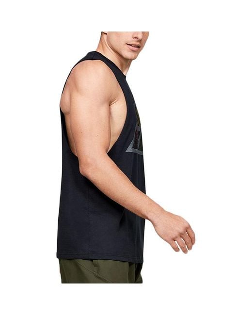 Under Armour Black Project Rock Mana Tank Top for men