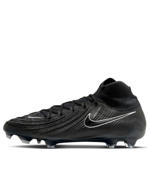 Nike Black Phantom Luna 2 Elite Firm-Ground High-Top Soccer Cleats for men