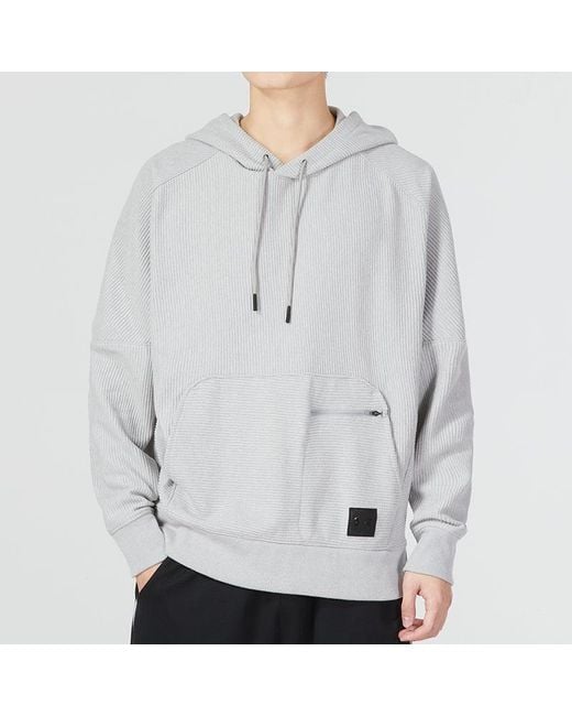 Under Armour Gray Ottoman Fleece Hoodie 'Light' for men