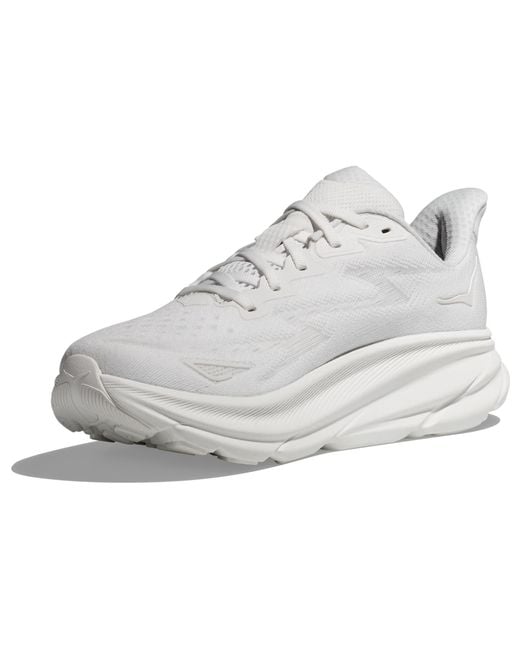 Hoka One One White Clifton 9 for men