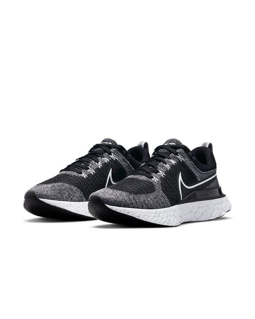 Nike Black React Infinity Run Flyknit 2 for men