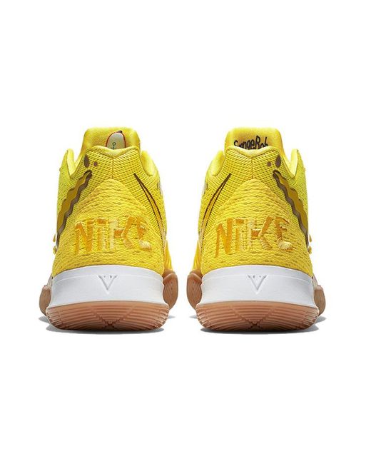 Nike Yellow Kyrie 5 Spongebob Squarepants for men