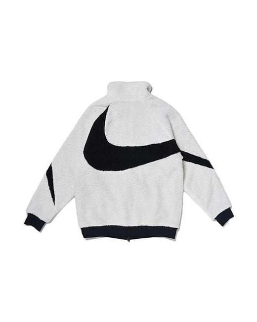 Nike White Big Swoosh Reversible Boa Jacket (Asia Sizing) for men