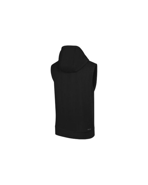 Nike Black Dri-Fit Sport Sleeveless Breathable Solid Color Pullover Hooded Vest for men