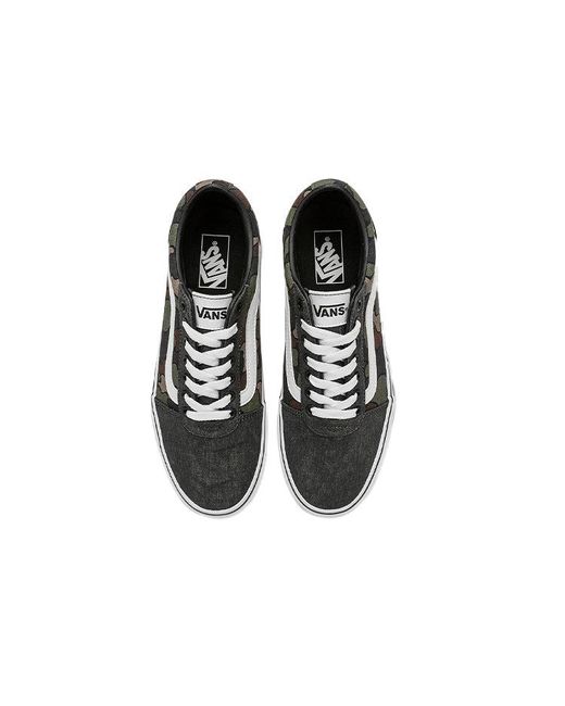 Vans Brown Ward Low Top Casual Skate Shoes Camouflage for men