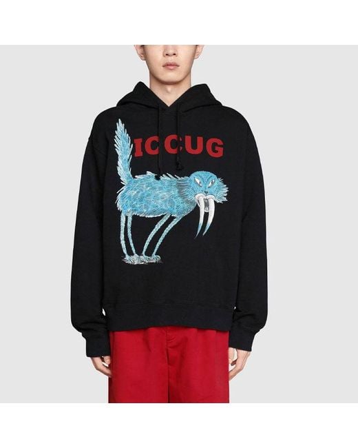 Gucci Black X Freya Hartas Crossover Fw21 Animal Printing Drawstring for men