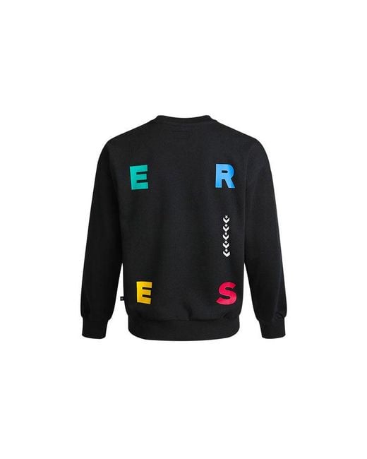 Converse Blue Sports Contrast Letter Print Crew Neck Sweatshirt for men