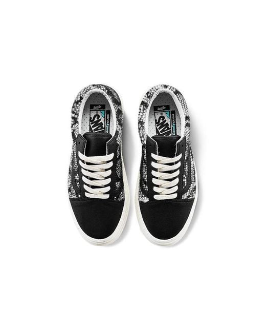 Vans Black Comfycush Old Skool Lx Snakeskin' for men