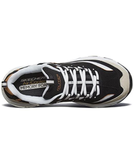 Skechers Black (Wmns) D Lites 1.0 Low-Top Running Shoes