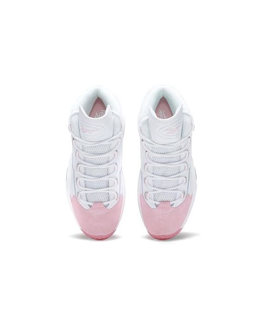 Reebok White Question Mid Toe' for men