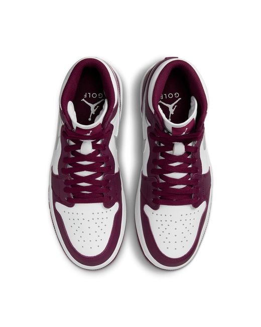 Nike Purple 1 Retro High Golf 'Bordeaux' for men