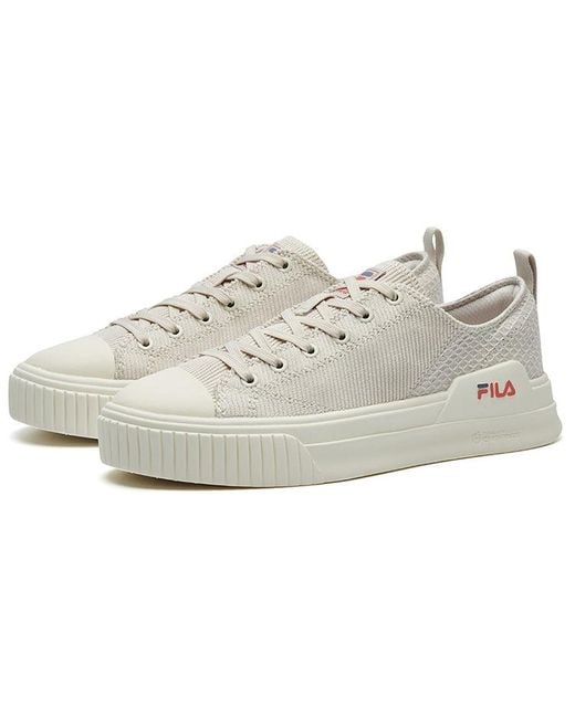 Fila White (Wmns) Fashion Court Low-Top Sneakers Creamy