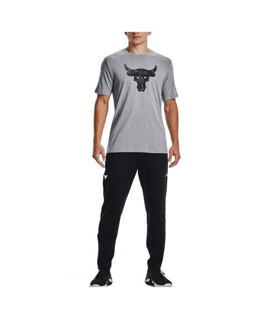 Under Armour Gray Project Rock Brahma Bull Short Sleeve T-Shirt for men