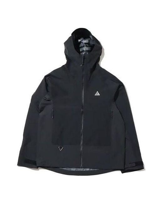 Nike Blue Acg Solid Color Long Sleeves Hooded Jacket Autumn for men
