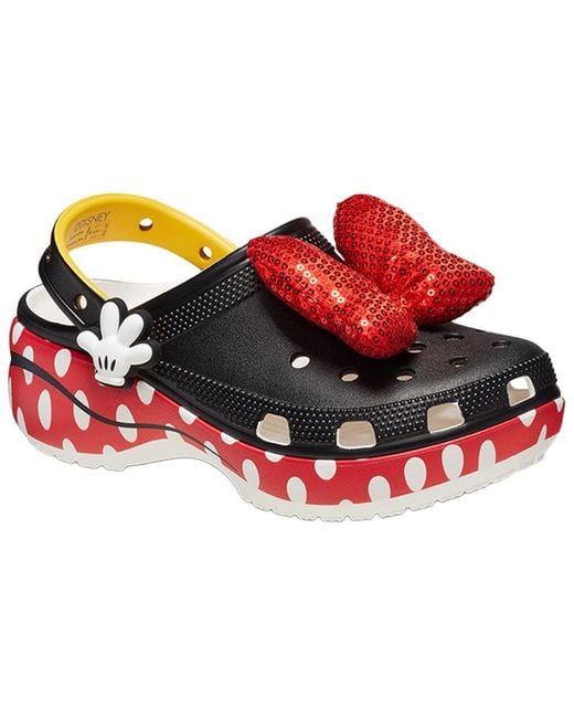 CROCSTM Red (Wmns) X Minnie Mouse Classic Platform Clogs