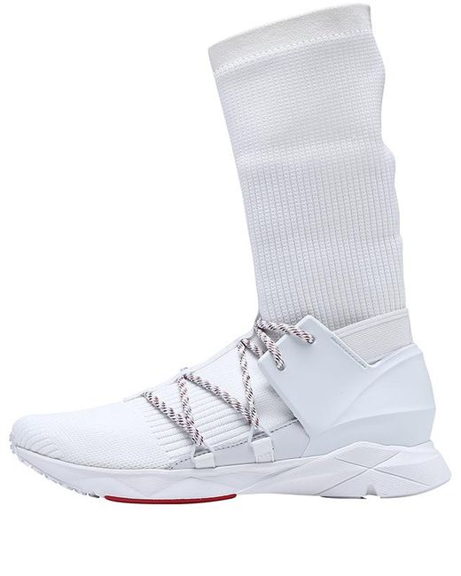 Reebok White Sock Runner Caged