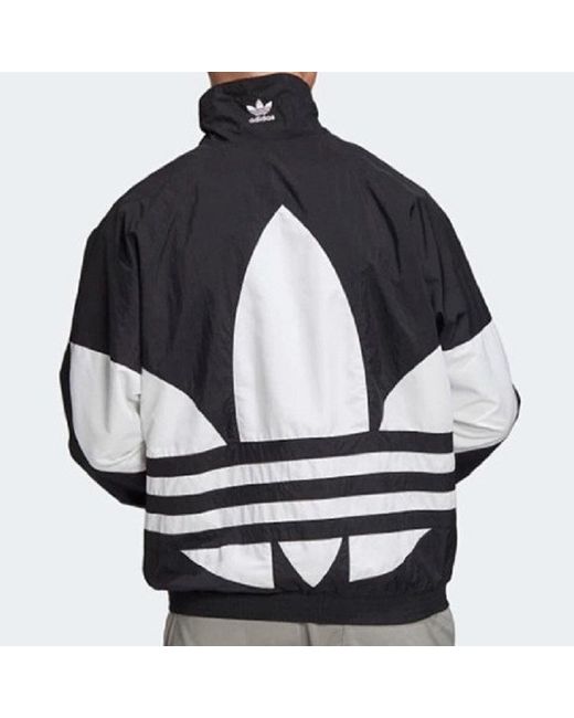 Adidas Black Originals Big Trefoil Track Top Night Marine Logo for men
