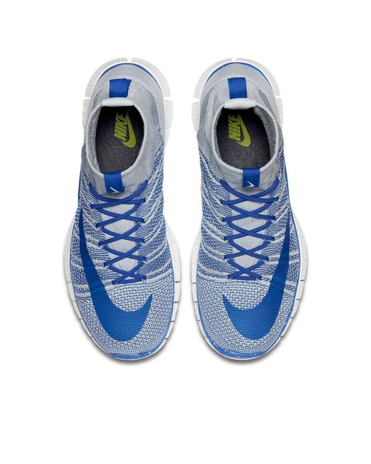 Nike Blue Free Flyknit Mercurial 'Wolf Game Royal' for men