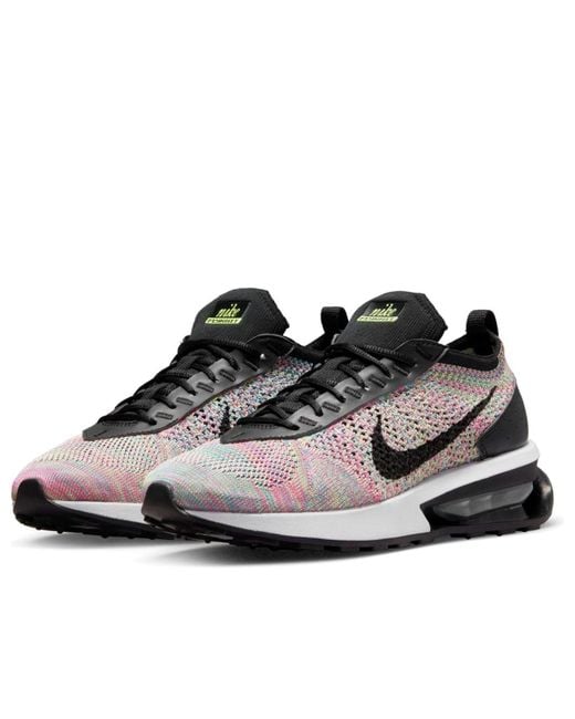 Nike Black Air Max Flyknit Racer Dm9073-300 Multicolor Running Shoes Nr5942