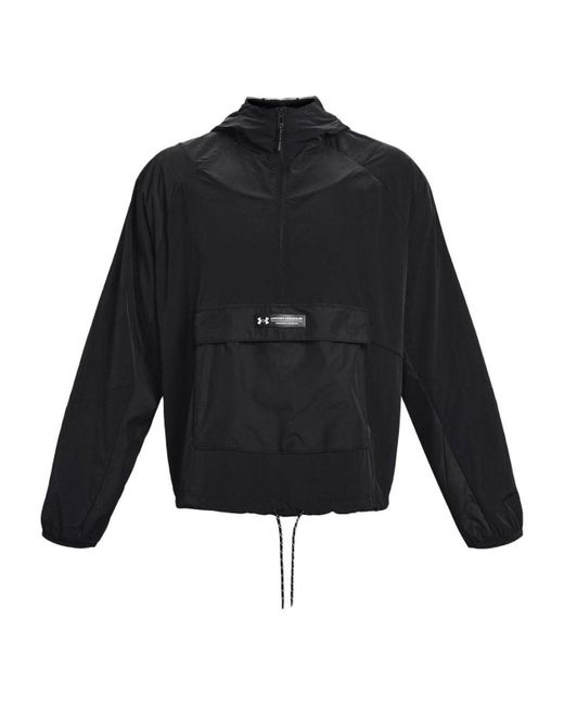Under Armour Black Rush 1/2 Zip Waterproof Jacket for men