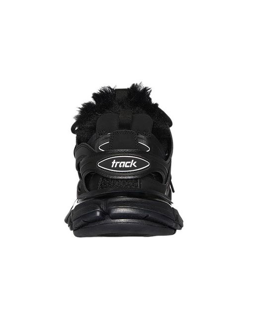 Balenciaga Black Track Sneaker 'Faux Fur' for men