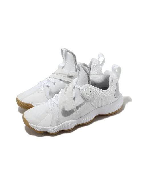 Nike White React Hyperset Se Metallic' for men