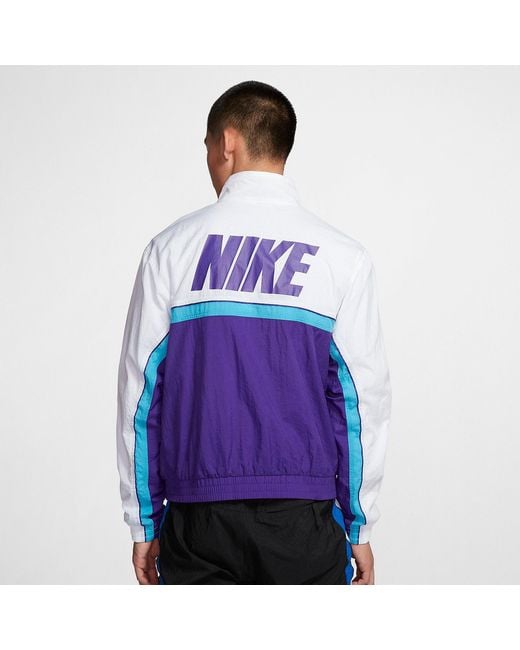 Nike Blue Throwback Basketball Jacket for men