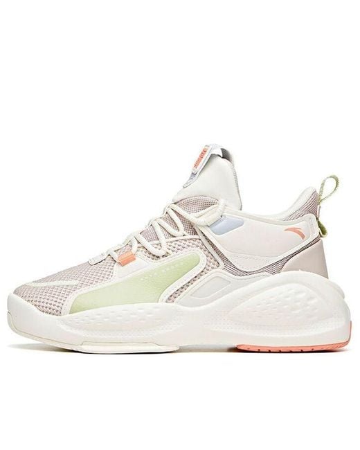 Anta White (Wmns) Life Series Sneakers Mid 'Oatmeal'