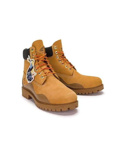Timberland Brown Heritage 6 Inch Waterproof Boot 'Wheat Nubuck With' for men