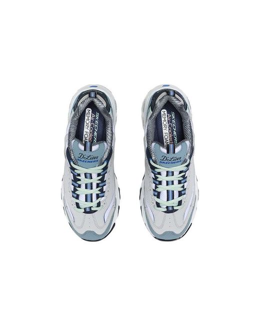 Skechers Blue (Wmns) D Lites 1.0 Low Running Shoes
