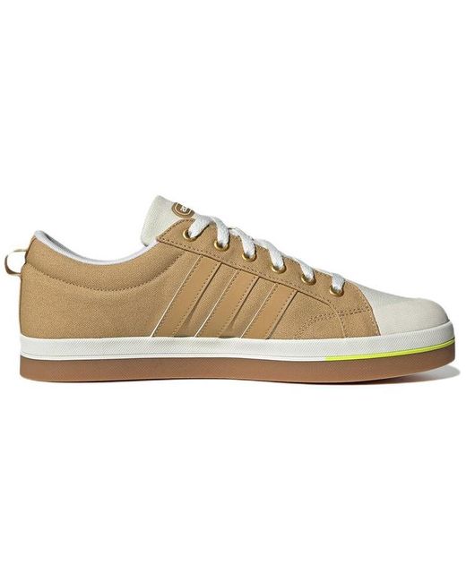 Adidas Brown Neo Bravada Wear-Resistant Non-Slip Casual Skateboarding Shoes for men