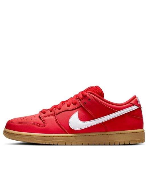 Nike Red Sb Dunk Low 'University Gum' for men