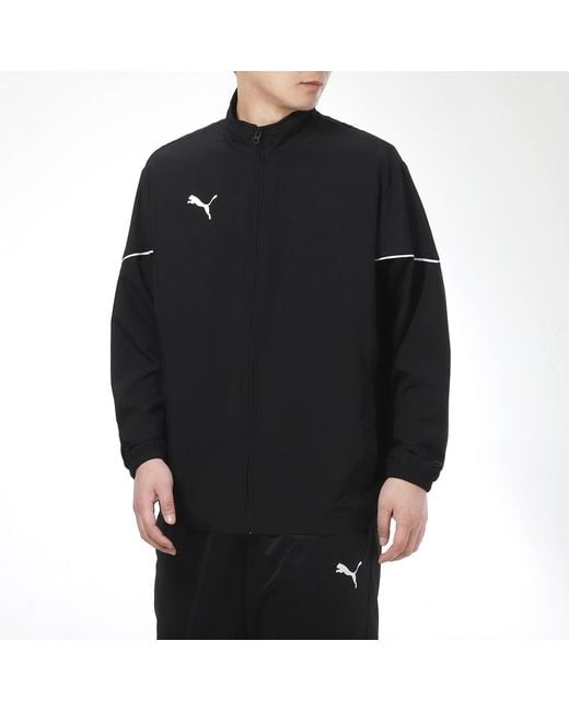 PUMA Black Team Rise Sideline Jacket for men