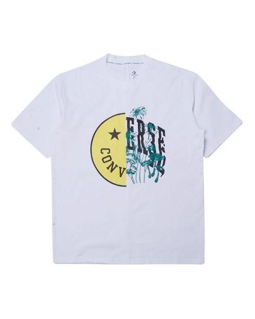 Converse White Smiling Face Printing Breathable Short Sleeve for men