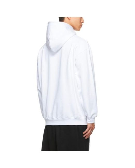 Balenciaga White New Copyright Medium Fit Hoodie for men
