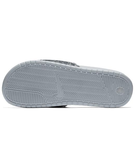 Nike Blue Benassi Jdi Slide 'Wolf' for men