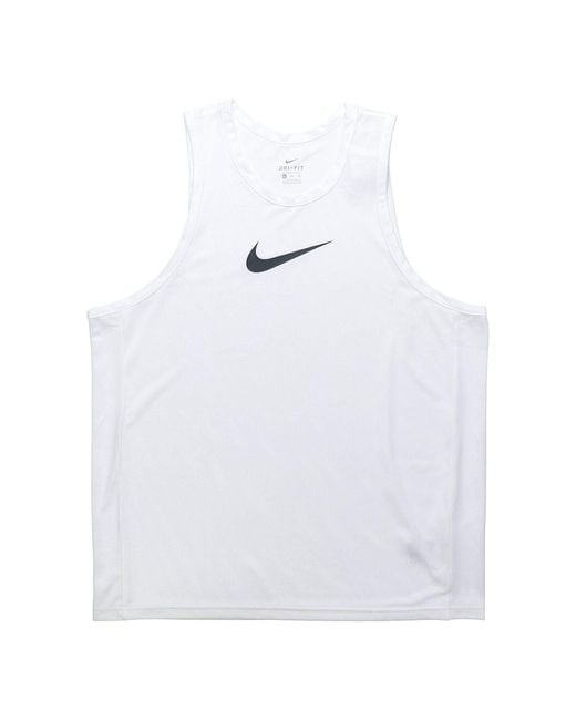 Nike White Dri-Fit Series Sports Sleeveness Vest for men