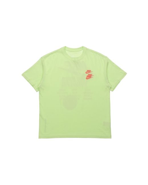Nike Green Back Printing Embroidered Logo Sports Round Neck Short Sleeve for men