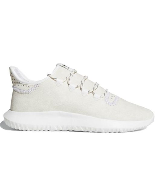 Adidas White Tubular Shadow 'Cloud' for men
