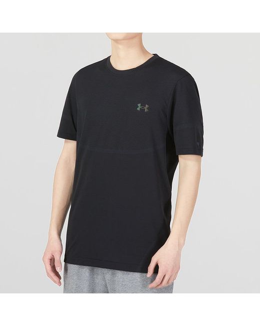 Under Armour Black Rush Seamless Legacy T-Shirt for men