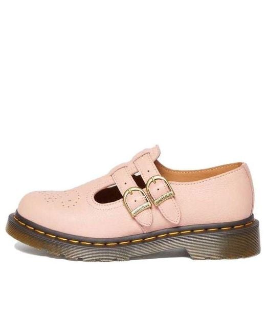 Dr. Martens Pink (Wmns) 8065 Virginia Leather Mary Jane 'Peach'