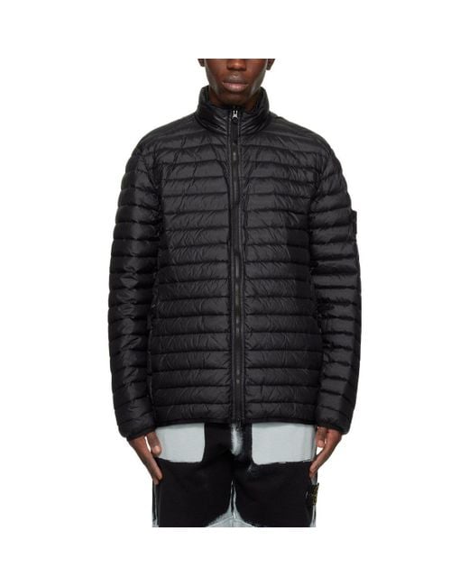 Stone Island Black Packable Down Jacket for men