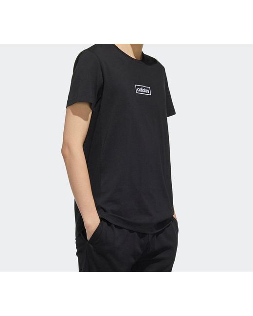Adidas Black Neo C Tee Sports Round Neck Short Sleeve for men