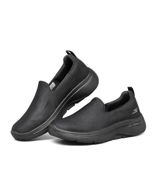 Skechers Black (Wmns) Go Walk Arch Fit Slip On 'Triple'