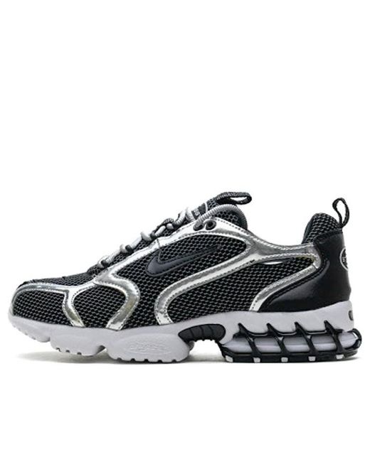 Nike Black X Stussy Air Zoom Spiridon Caged 2 'Pure Platinum' for men