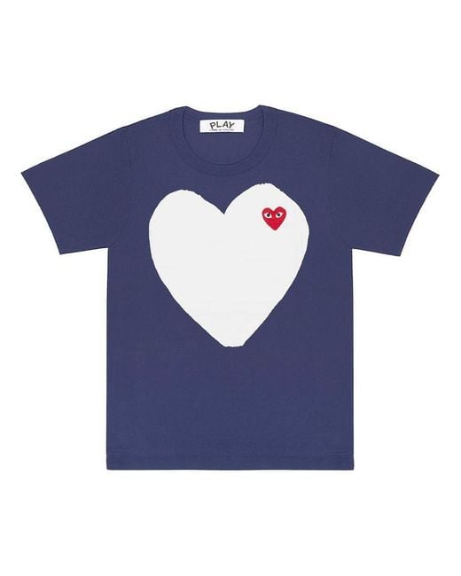 COMME DES GARÇONS PLAY Blue Heart T-Shirt for men