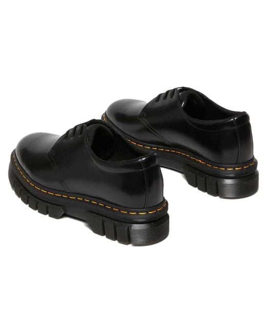 Dr. Martens Black Rikard Polished Smooth Leather Shoes Polished Smooth'