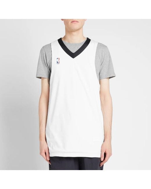 Nike White X Fear Of God Reversible Jersey 'Summit/Dark Heather' for men