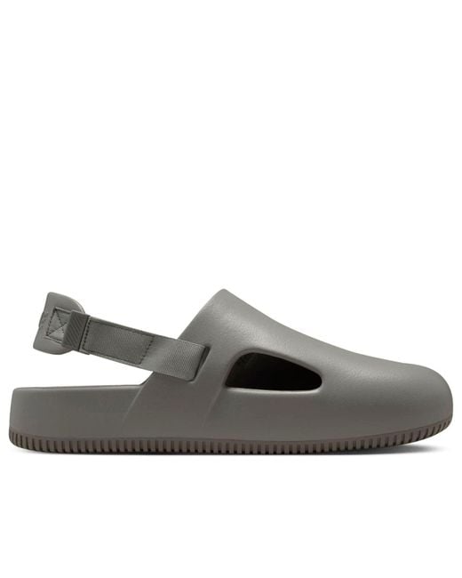 Nike Gray Calm Mules 'Flat Pewter' for men