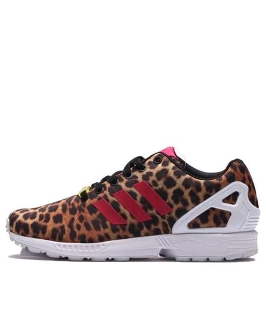 Adidas Red Zx Flux 'Leopard' for men
